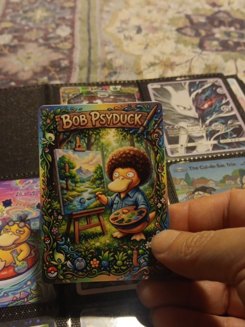 Bob Psyduck Art Trading Card - Colorful Illustrated Collector Card